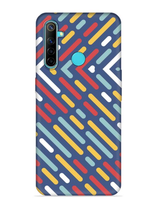 Colored Lines Embossed Soft Silicone Case for Realme 5