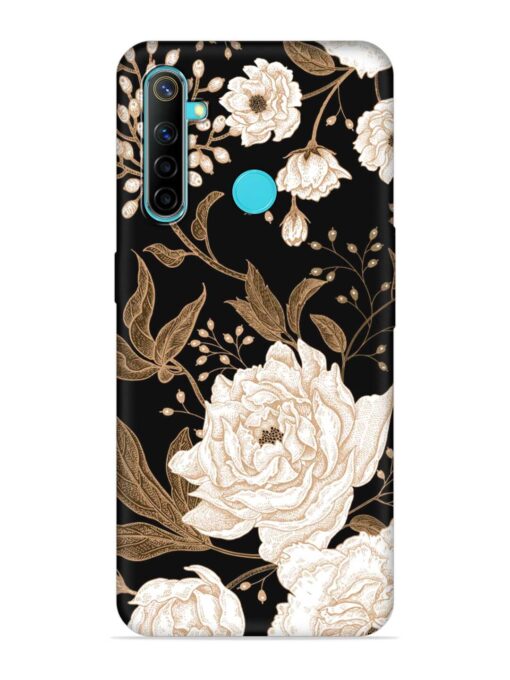 Peonies Roses Floral Embossed Soft Silicone Case for Realme 5 Zapvi