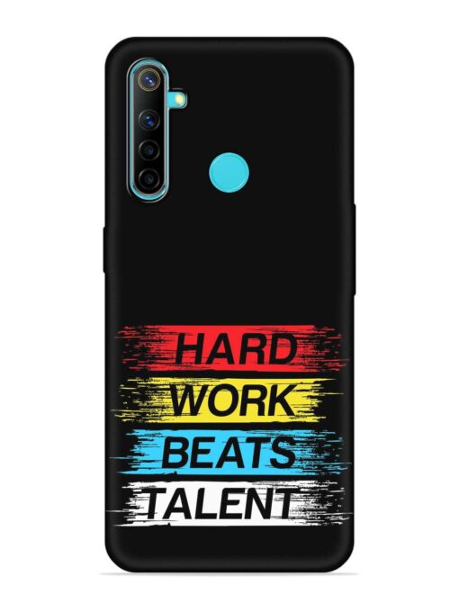 Hard Work Beats Embossed Soft Silicone Case for Realme 5 Zapvi