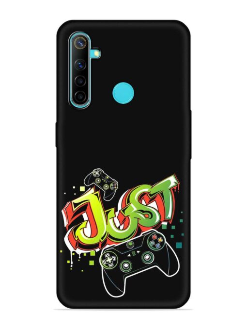 Graffiti Gamepad Illustration Embossed Soft Silicone Case for Realme 5 Zapvi