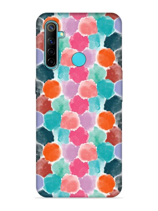 Colorful Seamless Pattern Embossed Soft Silicone Case for Realme 5