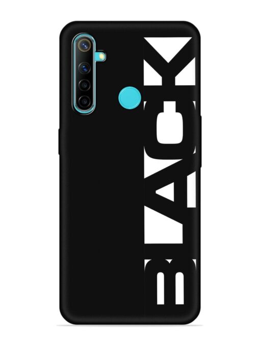 Black Typo Embossed Soft Silicone Case for Realme 5 Zapvi