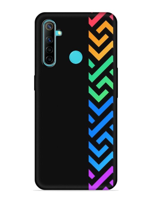 Colorshape Stripes Embossed Soft Silicone Case for Realme 5 Zapvi