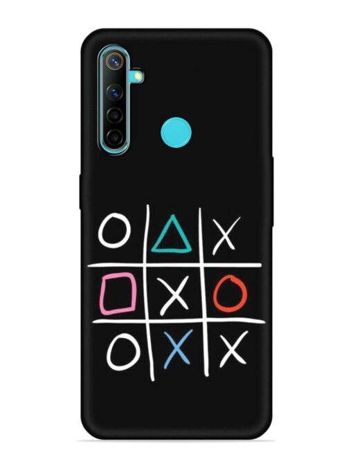 Super Neon Tic-Tac-Toe Embossed Soft Silicone Case for Realme 5 Zapvi