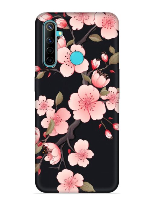 Cherry Blossom Embossed Soft Silicone Case for Realme 5