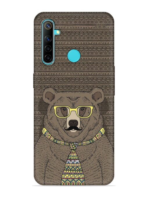 Grizzly Bear Embossed Soft Silicone Case for Realme 5 Zapvi