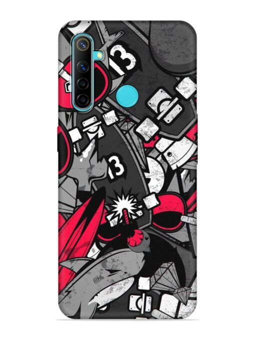 Fictional Doodle Embossed Soft Silicone Case for Realme 5 Zapvi