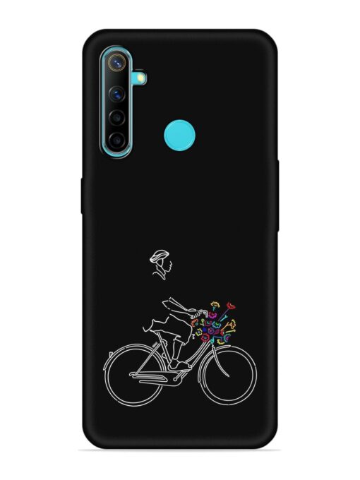 Minimalist Cycle Art Embossed Soft Silicone Case for Realme 5 Zapvi