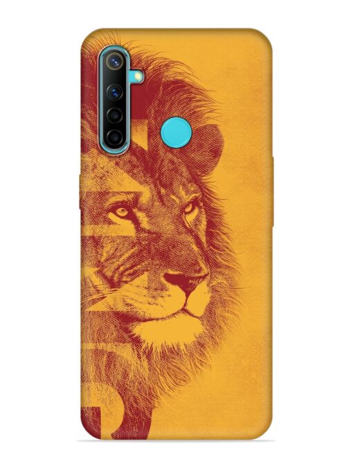 Gold Lion Crown Art Embossed Soft Silicone Case for Realme 5I Zapvi