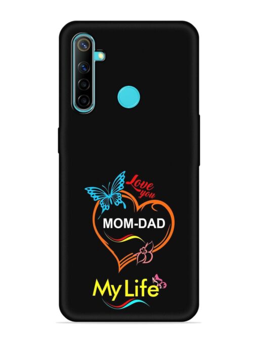 Love You Mom Dad Embossed Soft Silicone Case for Realme 5I Zapvi