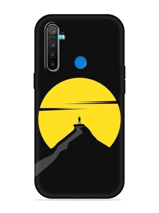 Black Ultra Vector Embossed Soft Silicone Case for Realme 5 Pro