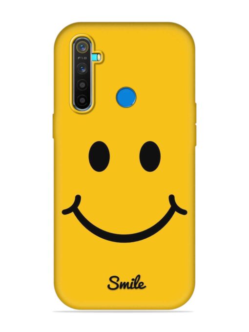 Yellow Smiley Embossed Soft Silicone Case for Realme 5 Pro