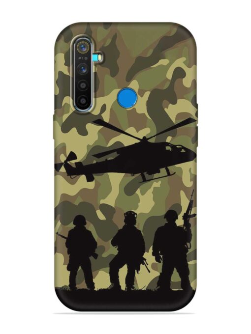 Army Heros Embossed Soft Silicone Case for Realme 5 Pro Zapvi