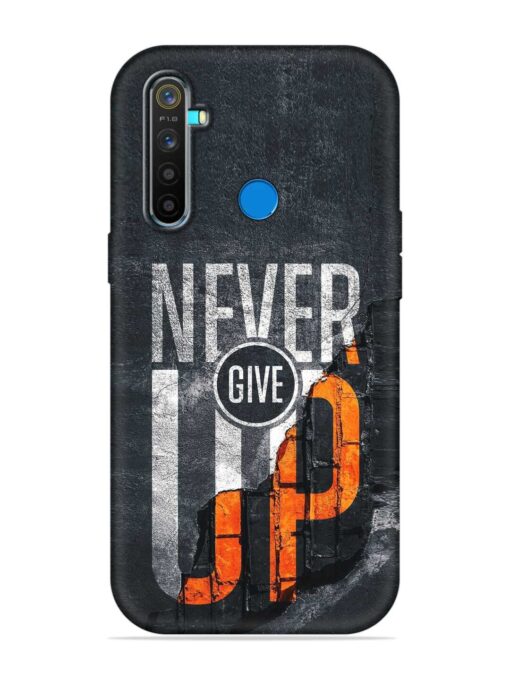 Never Give Up Embossed Soft Silicone Case for Realme 5 Pro