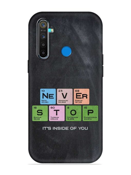 Never Stop It'S Inside Of You Embossed Soft Silicone Case for Realme 5 Pro