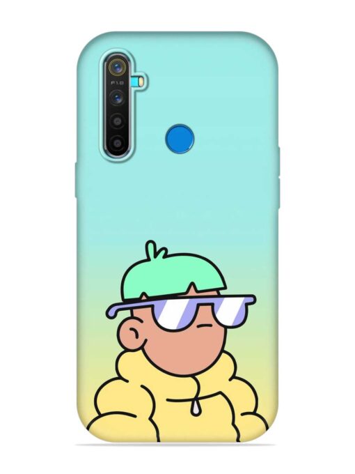 Doodles Cool Character Embossed Soft Silicone Case for Realme 5 Pro Zapvi