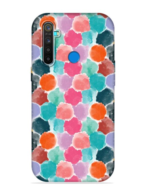 Colorful Seamless Pattern Embossed Soft Silicone Case for Realme 5 Pro