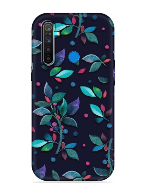 Decorative Watercolor Flower Embossed Soft Silicone Case for Realme 5 Pro Zapvi