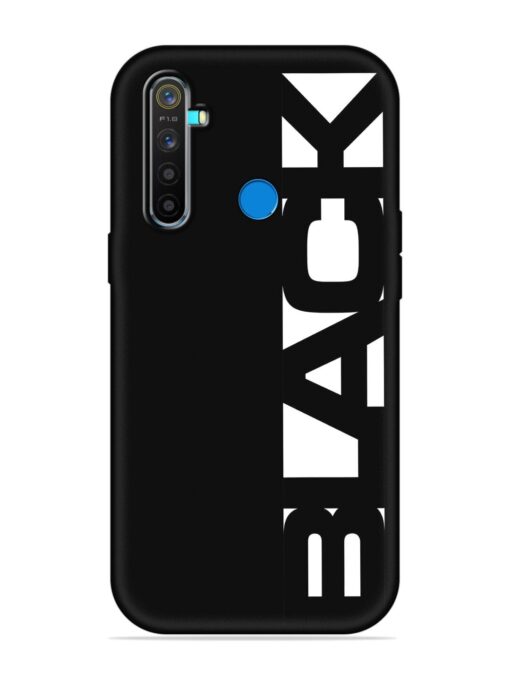 Black Typo Embossed Soft Silicone Case for Realme 5 Pro Zapvi