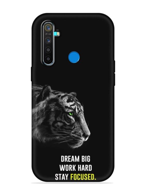 Dream Big Work Hard Embossed Soft Silicone Case for Realme 5 Pro Zapvi