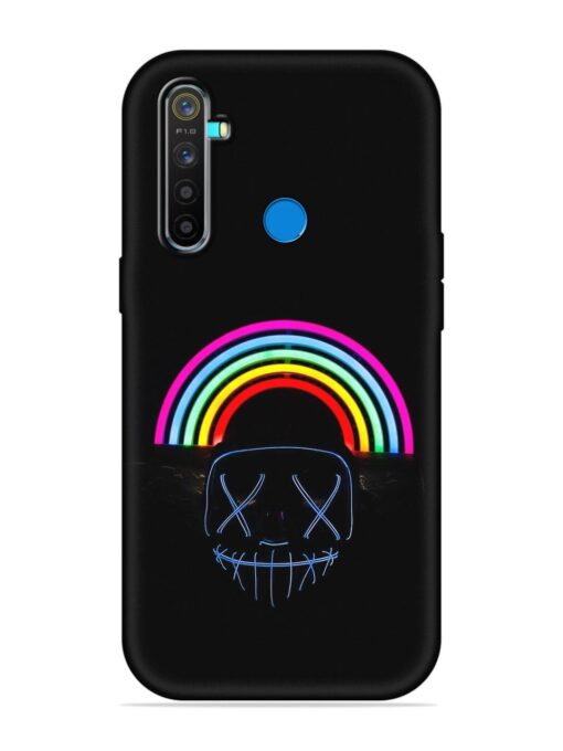 Mask Rainbow Embossed Soft Silicone Case for Realme 5 Pro