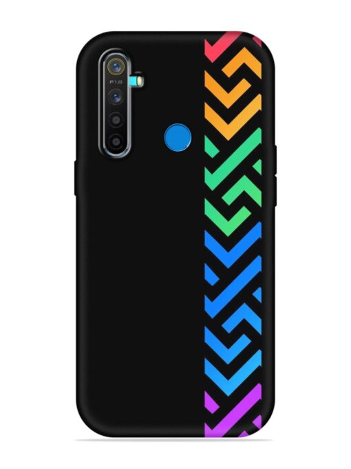 Colorshape Stripes Embossed Soft Silicone Case for Realme 5 Pro Zapvi