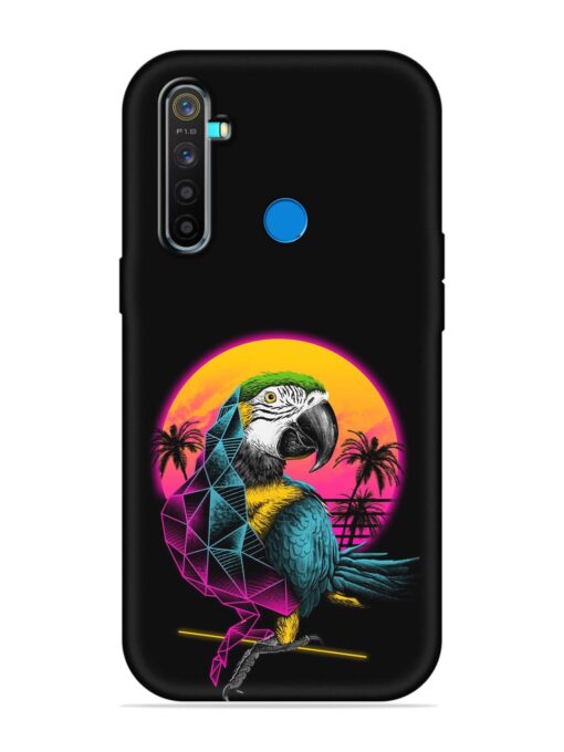 Rad Parrot Embossed Soft Silicone Case for Realme 5 Pro Zapvi