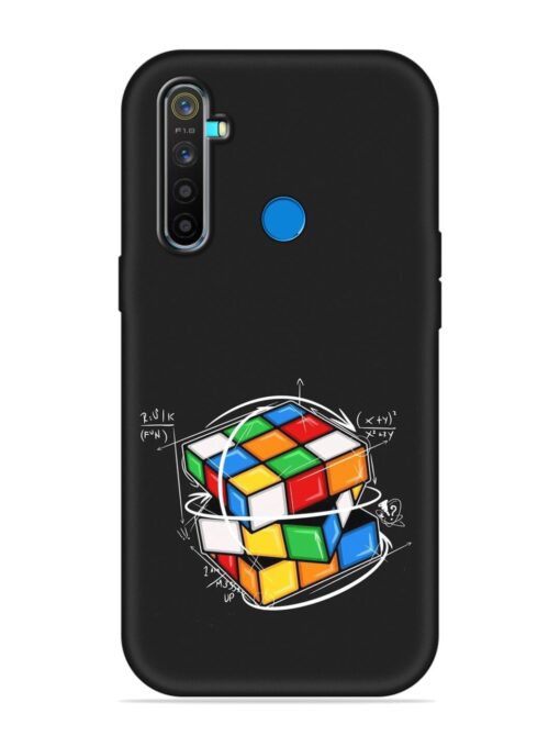 Cubik Vector Embossed Soft Silicone Case for Realme 5 Pro Zapvi