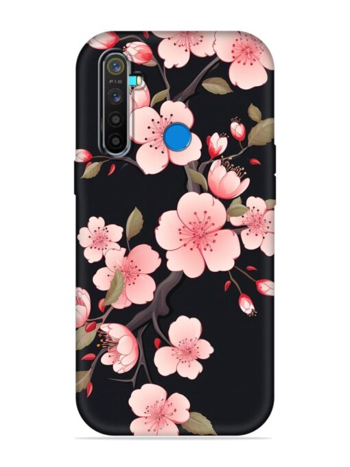 Cherry Blossom Embossed Soft Silicone Case for Realme 5 Pro Zapvi