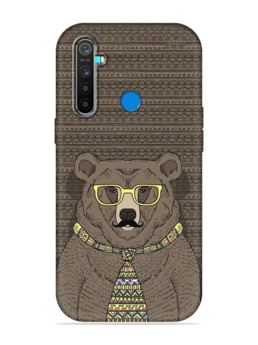 Grizzly Bear Embossed Soft Silicone Case for Realme 5 Pro Zapvi