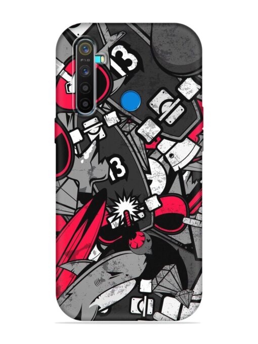 Fictional Doodle Embossed Soft Silicone Case for Realme 5 Pro