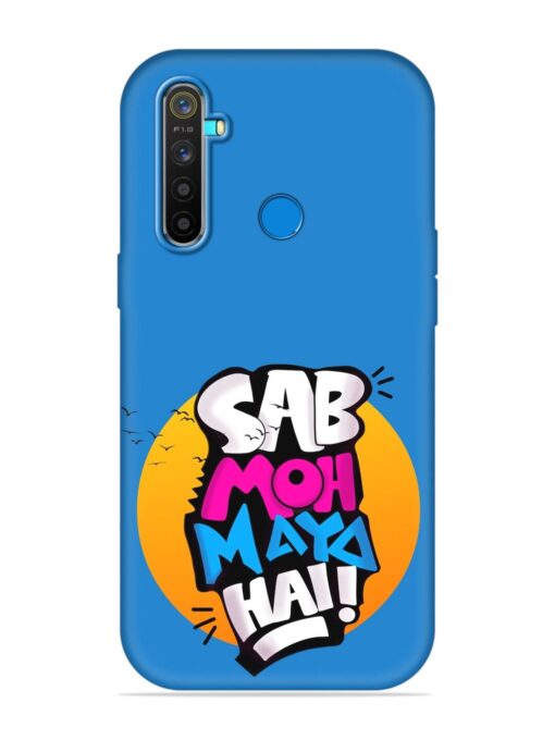 Sab Moh Moya Embossed Soft Silicone Case for Realme 5 Pro Zapvi