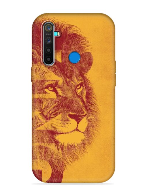 Gold Lion Crown Art Embossed Soft Silicone Case for Realme 5 Pro