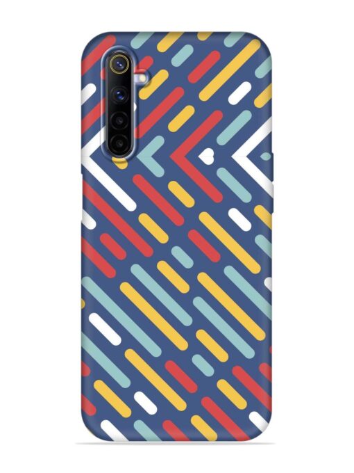 Colored Lines Embossed Soft Silicone Case for Realme 6