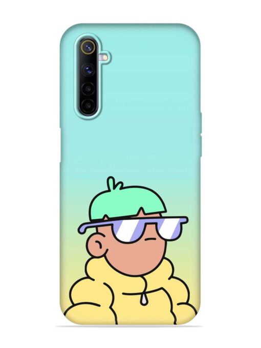 Doodles Cool Character Embossed Soft Silicone Case for Realme 6