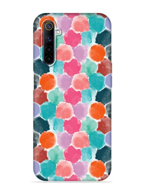 Colorful Seamless Pattern Embossed Soft Silicone Case for Realme 6