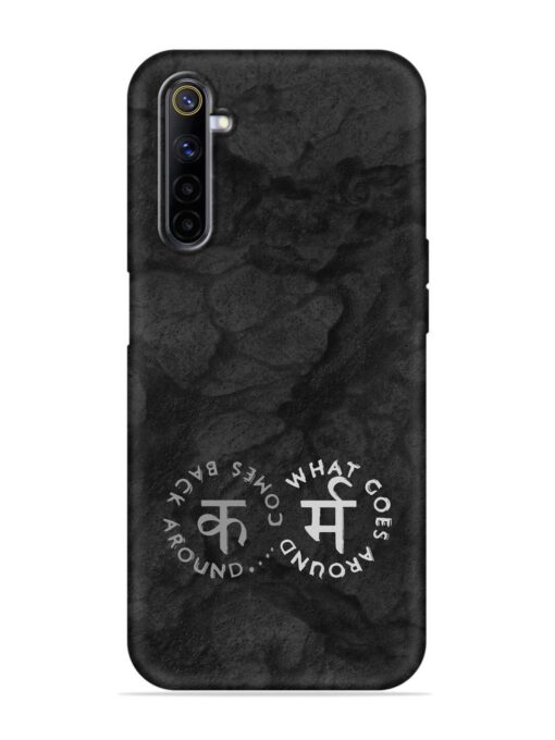 Karma Hindi Word Embossed Soft Silicone Case for Realme 6 Zapvi