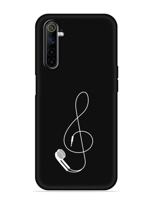 Music Earphone Vector Embossed Soft Silicone Case for Realme 6