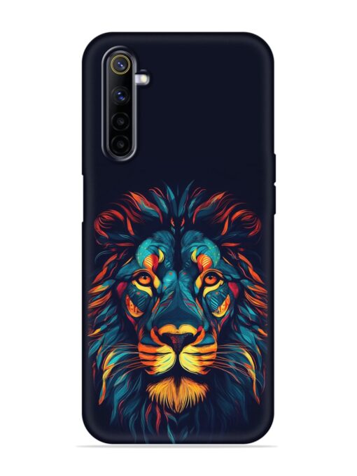 Colorful Lion Embossed Soft Silicone Case for Realme 6