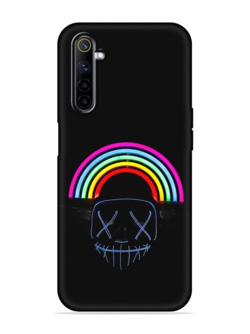 Mask Rainbow Embossed Soft Silicone Case for Realme 6 Zapvi