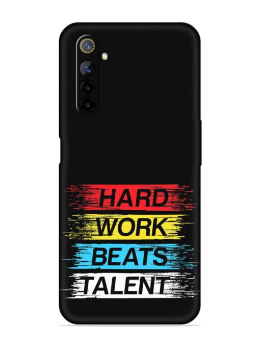 Hard Work Beats Embossed Soft Silicone Case for Realme 6I Zapvi