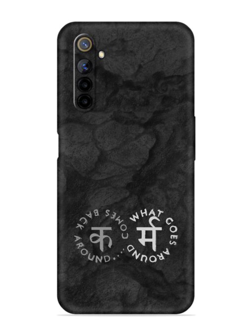 Karma Hindi Word Embossed Soft Silicone Case for Realme 6I Zapvi