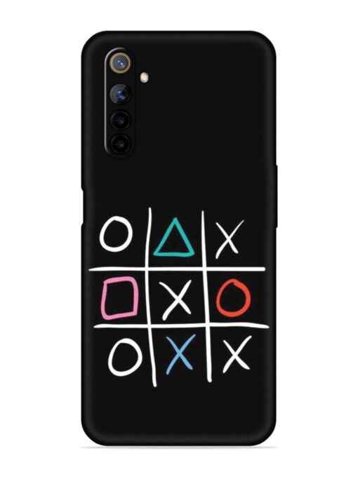 Super Neon Tic-Tac-Toe Embossed Soft Silicone Case for Realme 6I Zapvi