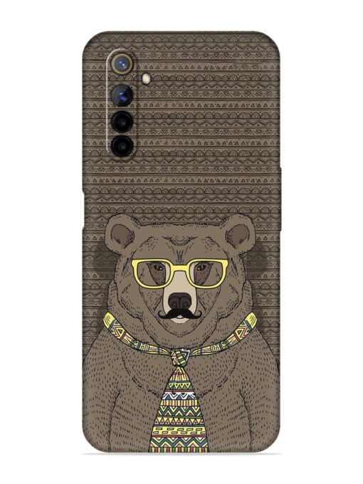 Grizzly Bear Embossed Soft Silicone Case for Realme 6I Zapvi