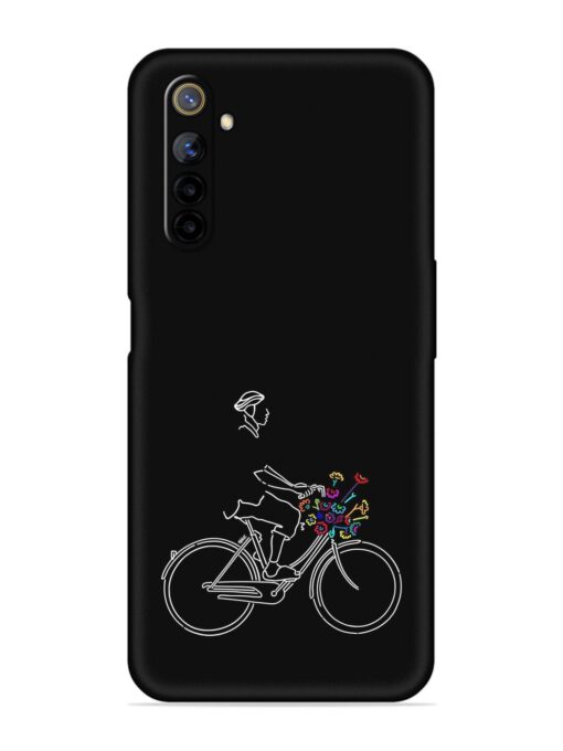 Minimalist Cycle Art Embossed Soft Silicone Case for Realme 6I Zapvi