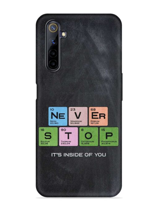 Never Stop It'S Inside Of You Embossed Soft Silicone Case for Realme 6 Pro