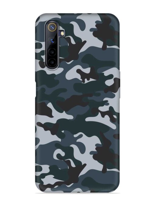 Dark Blue Army Military Art Embossed Soft Silicone Case for Realme 6 Pro