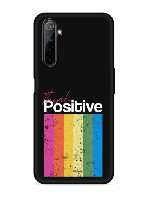 Think Positive Typography Embossed Soft Silicone Case for Realme 6 Pro