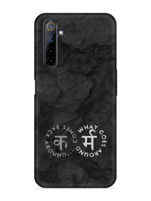 Karma Hindi Word Embossed Soft Silicone Case for Realme 6 Pro Zapvi