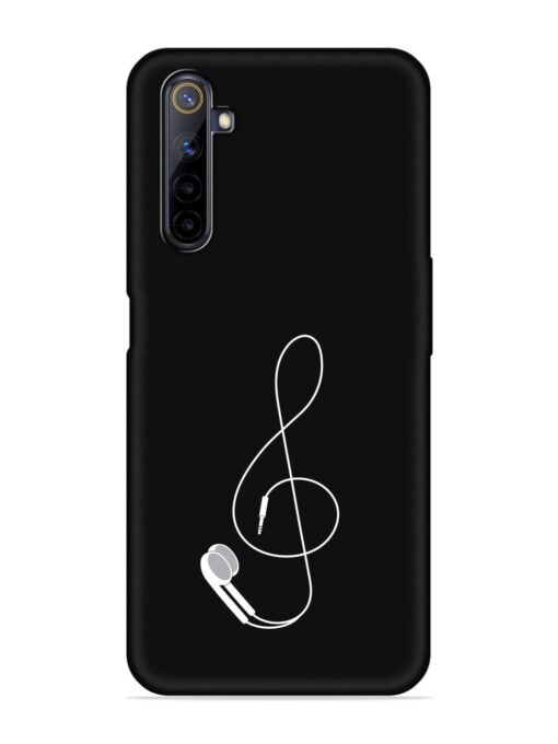 Music Earphone Vector Embossed Soft Silicone Case for Realme 6 Pro